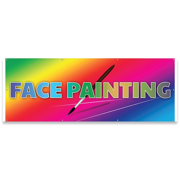 Face Painting Banner Concession Stand Food Truck Single Sided